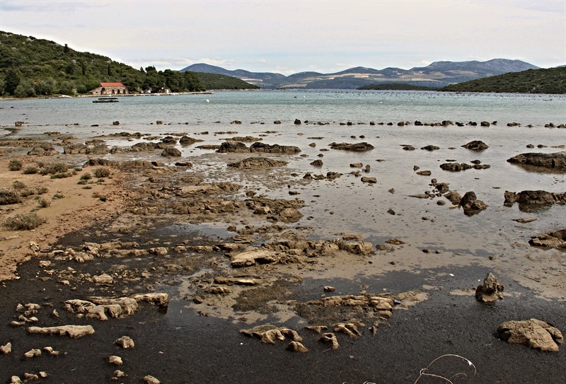 Moře v okolí vesnice Bratkovica připomíná vypuštěný rybník